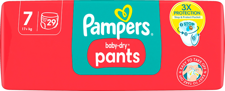 Pampers Baby Dry housuvaippa S7 17+kg 29kpl