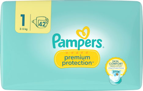 Pampers Premium Protection teippivaippa S1 2-5kg 42kpl