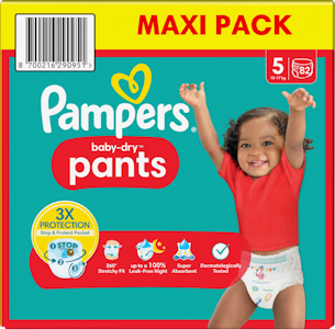 Pampers BabyDry Pants S5 12-17kg maxi box 82kpl housuvaippa