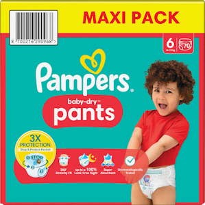 Pampers BabyDry Pants S6 14-19 kg maxi box 70kpl housuvaippa