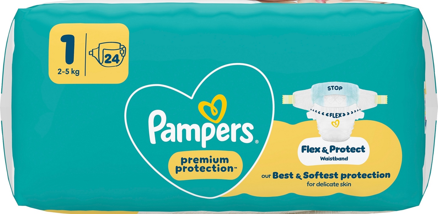 Pampers Premium Protection S1 2-5kg 24kpl vaippa