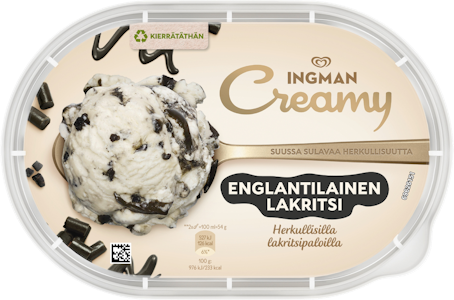 Ingman Creamy 850ml Englantilainen lakri