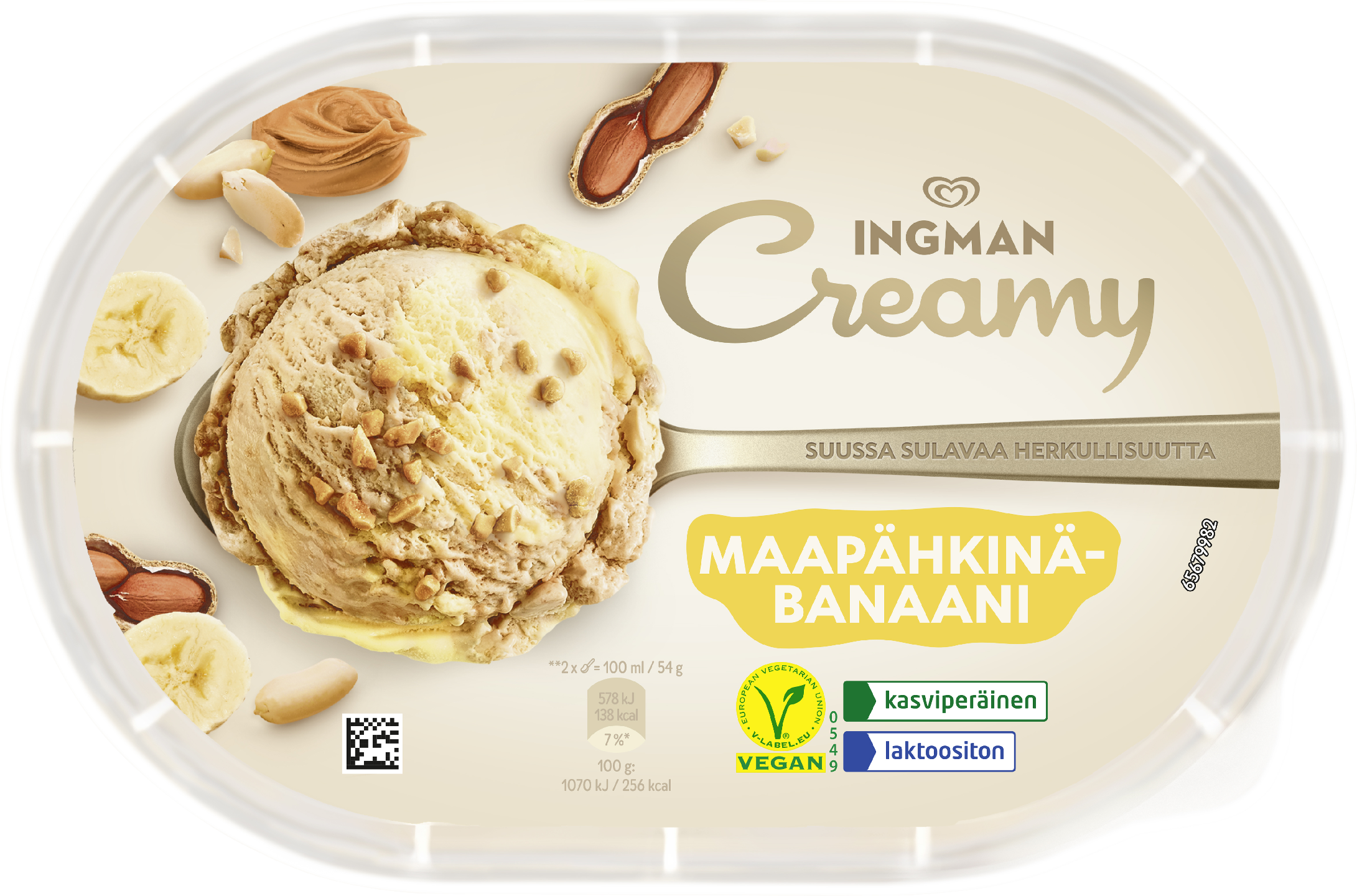 Ingman Maapähkinä-Banaani Jäätelö 825ml/442g