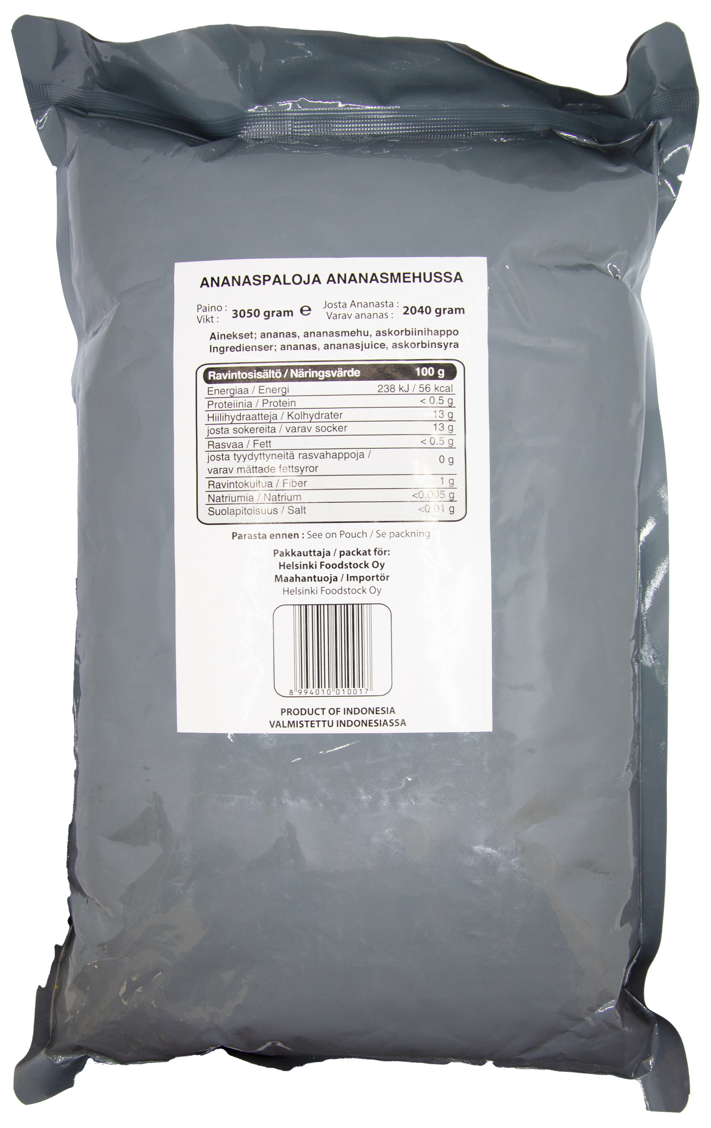 Fort Deli ananaspaloja ananastäysmehussa 3050g/2040g pussi
