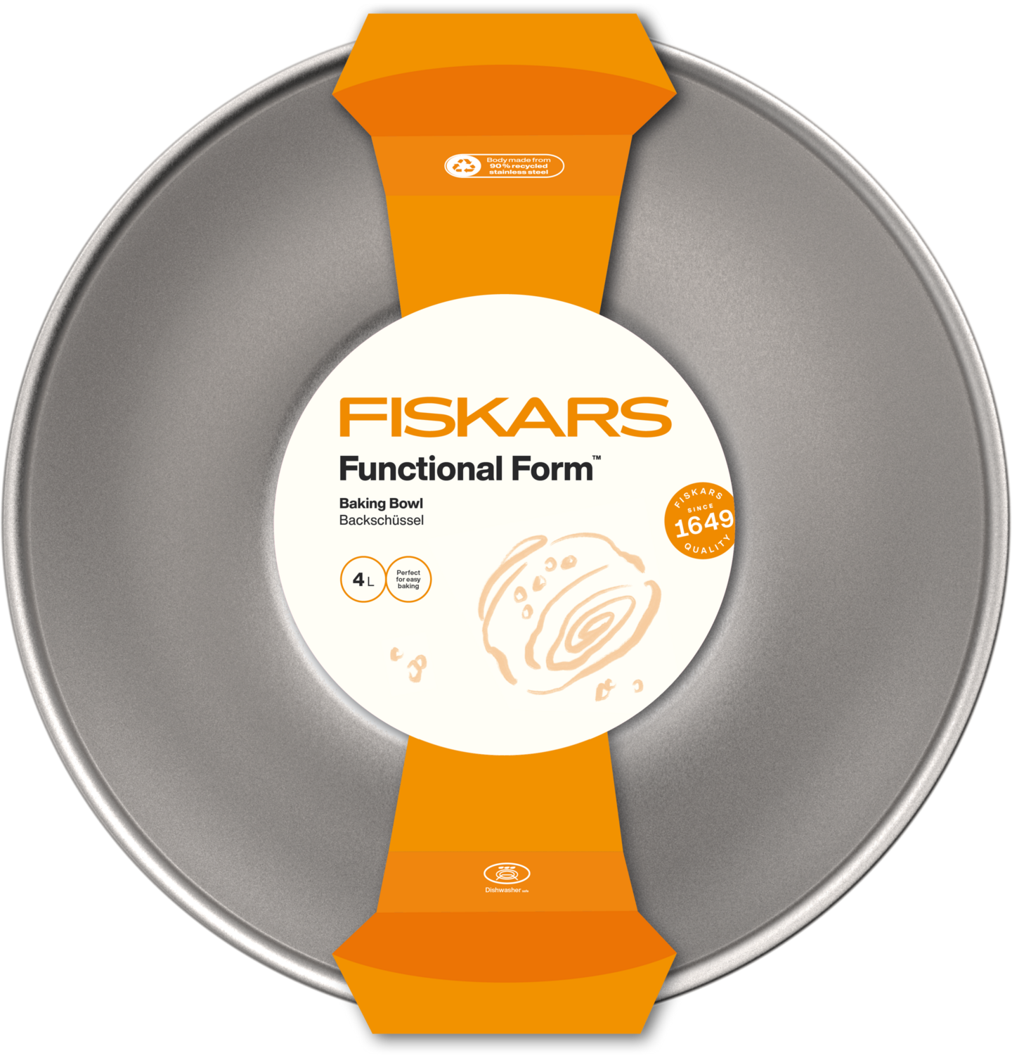 Fiskars FF leivontakulho 4 l teräs
