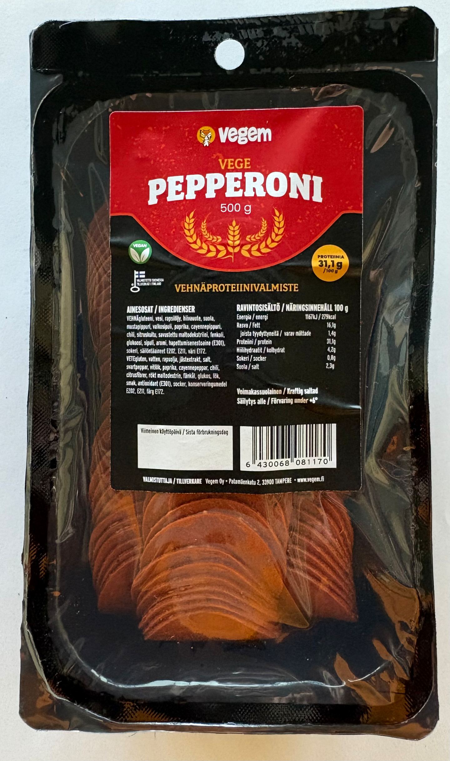 Vegem vegepepperoni 500g