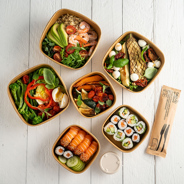 Sabert Kraft kartonkisalaattirasia 1200ml 300kpl