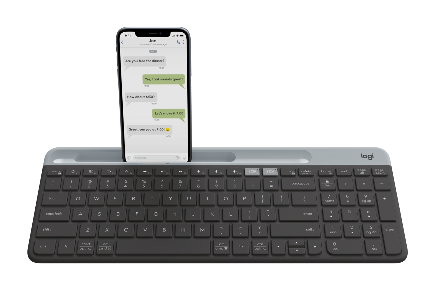Logitech K580 Slim -langaton näppäimistö