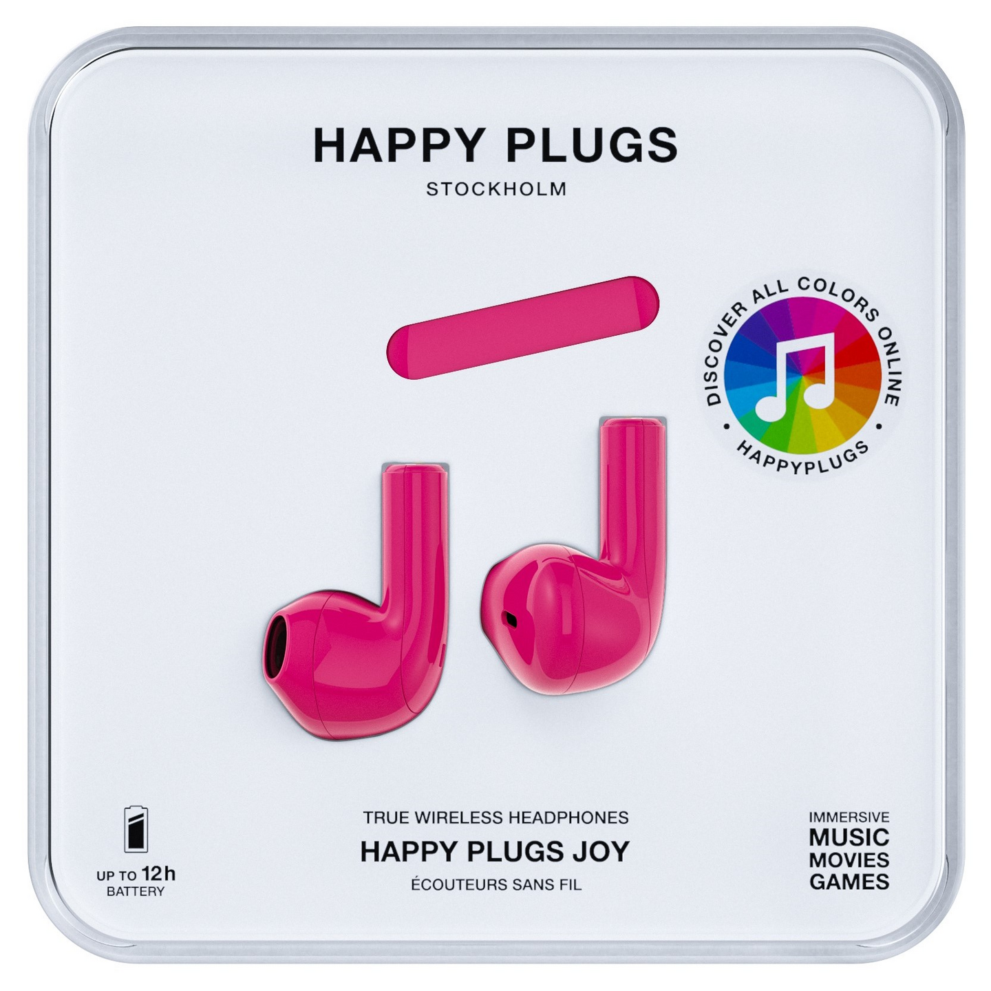 Happy Plugs Joy -langattomat nappikuulokkeet, kirsikka