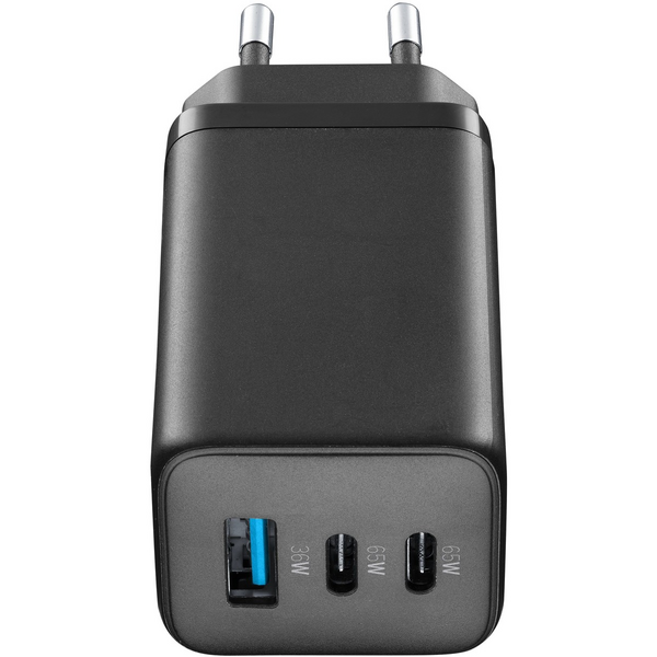 Cellularline Multipower Micro 65 W GaN 2 x USB-C + USB-A -laturi