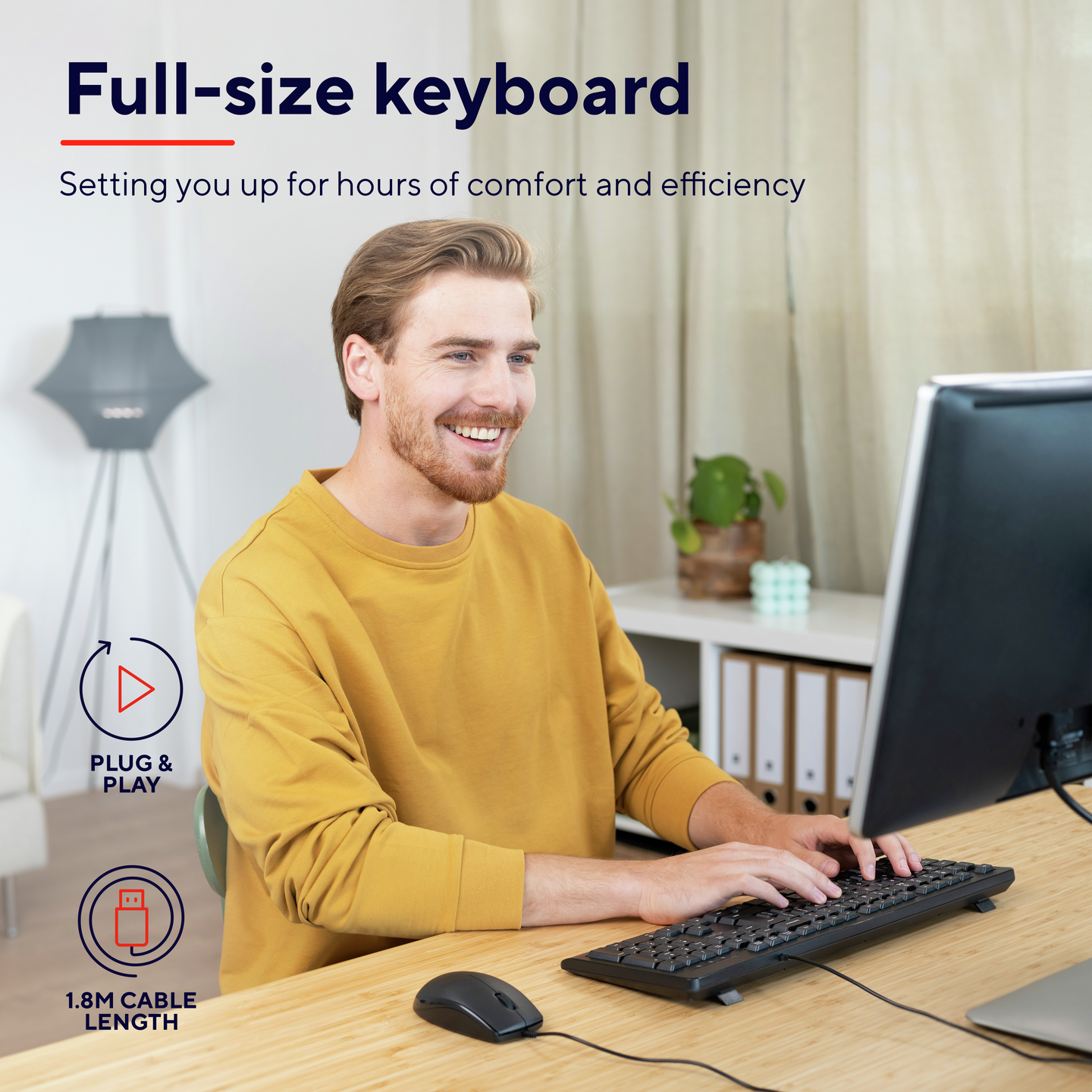 Trust Primo -langallinen näppäimistö