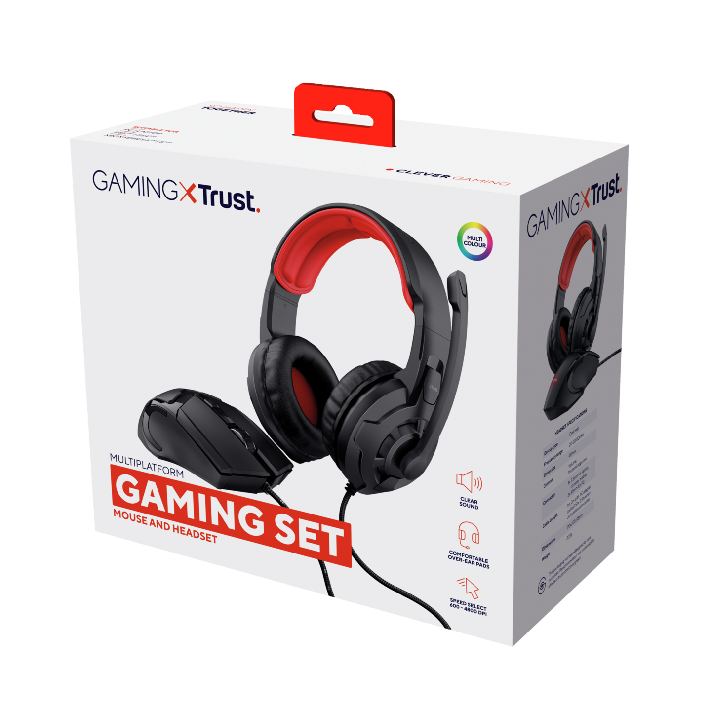 Trust 2-in-1 Gaming Set -pelikuulokkeet ja pelihiiri