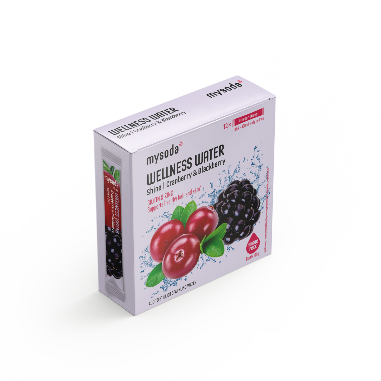 Mysoda Wellness Water karpalo-karhunvatukka juomajauhe 12x4g
