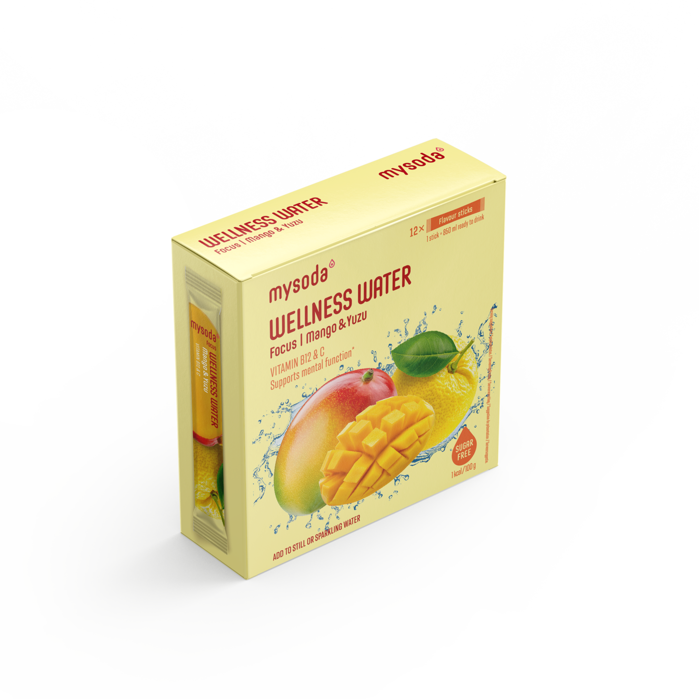 Mysoda Wellness Water mango-yuzu juomajauhe 12x4g