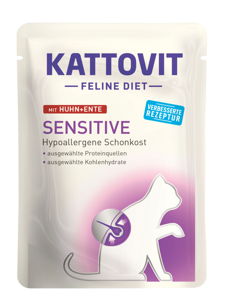 Kattovit Sensitive kissanruoka herkille kissoille 85g kana-ankka