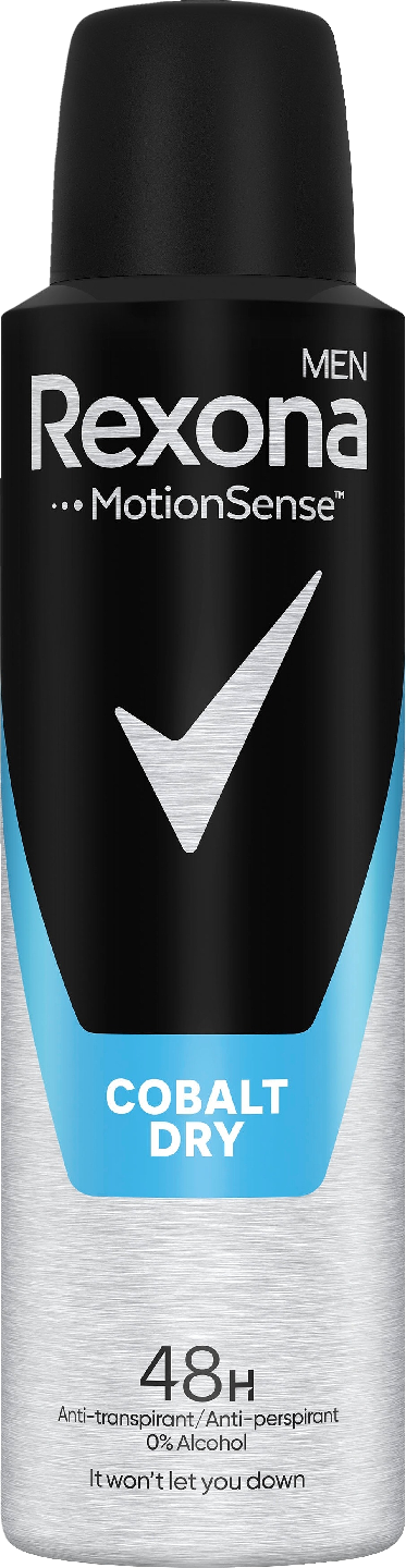 Rexona Men cobalt anti-perspirant spray 150ml dry motionsense system