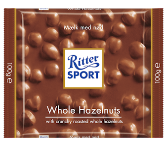 Ritter Sport Whole Hazelnuts suklaalevy 100g