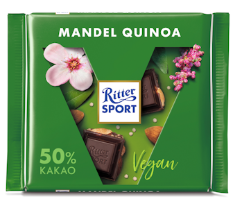 Ritter Sport almond quinoa suklaalevy 100g vegaani