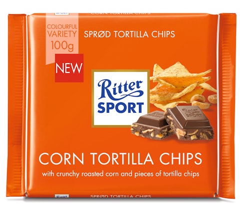 Ritter Sport suklaalevy 100g tortilla chips