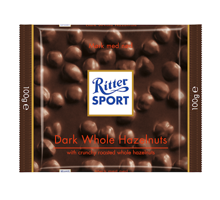 Ritter Sport Dark Whole Hazelnuts suklaalevy 100g