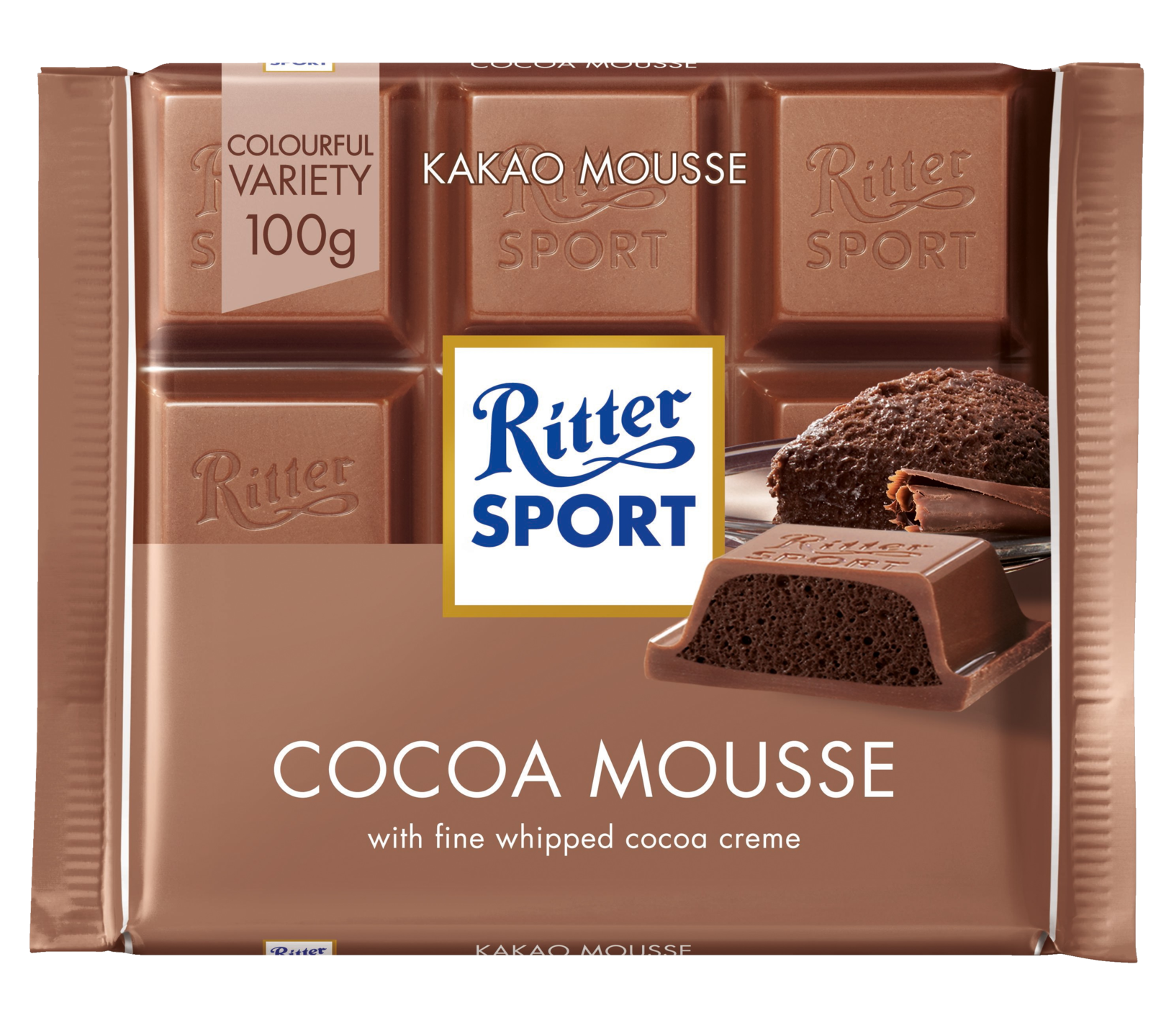 Ritter Sport suklaalevy 100g cocoa mousse