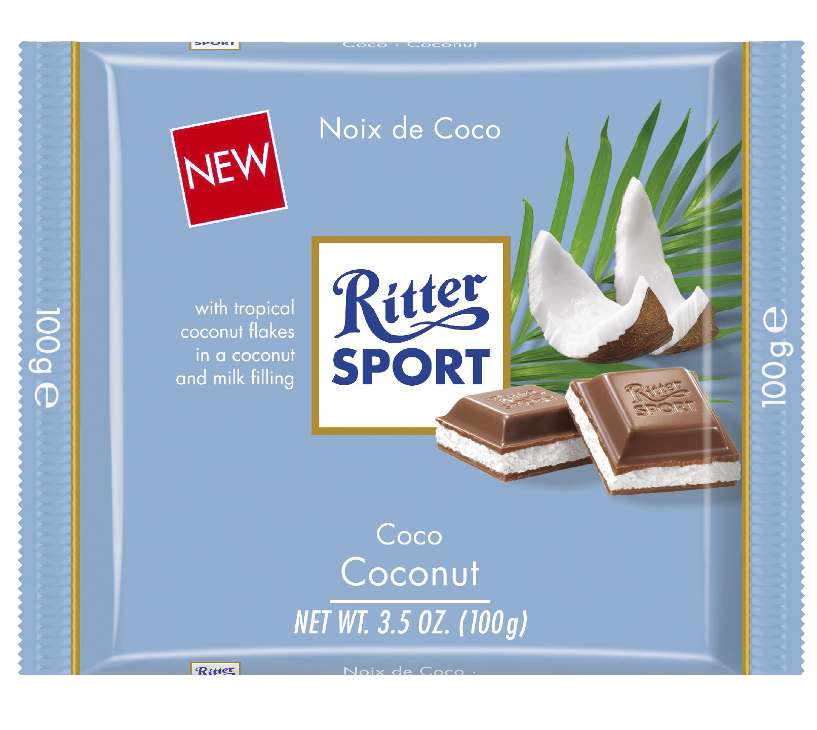 Ritter Sport coconut suklaalevy 100g