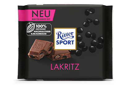 Ritter Sport Lakritz milk chocolate suklaalevy 100g