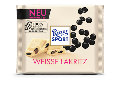 Ritter Sport Liquorice White Chocolate valkosuklaalevy 100g