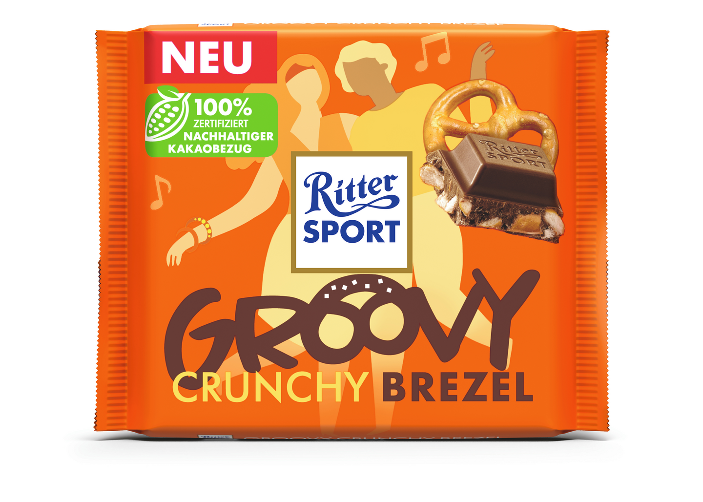 Ritter Sport Groovy Crunchy Pretzel suklaalevy 100g