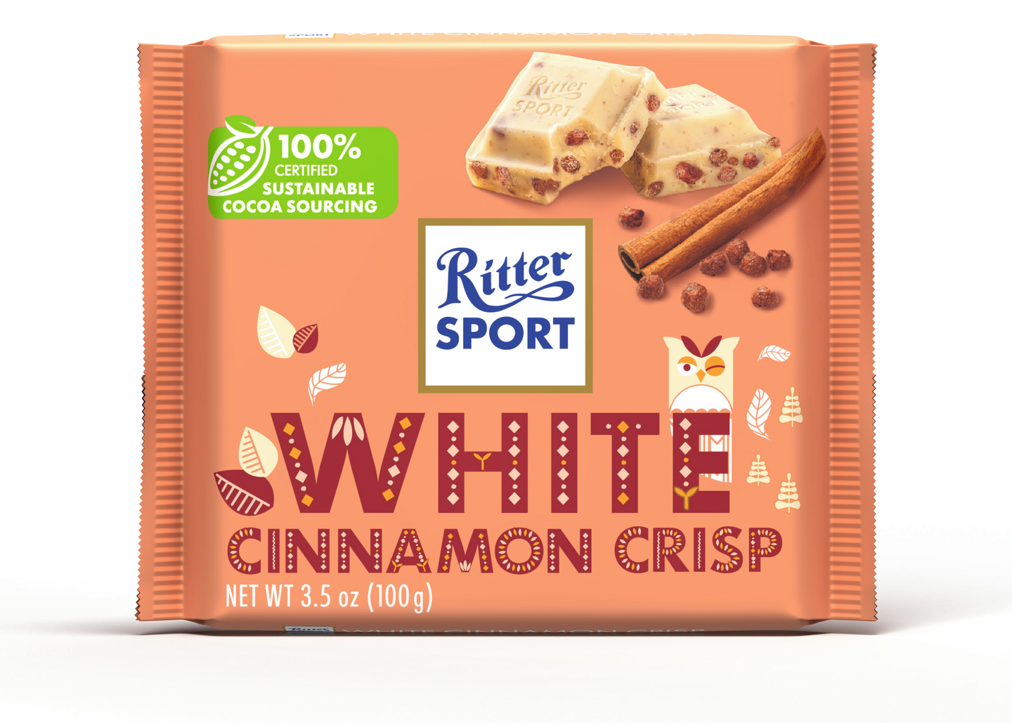 Ritter Sport 100g White Cinnamon Crisp suklaalevy