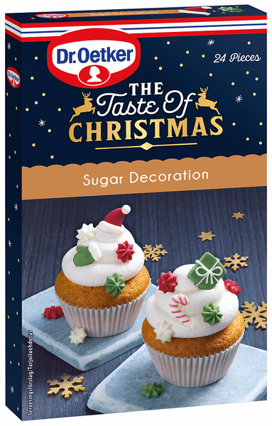 Dr.Oetker The Taste Of Christmas Sugar Decoration -koristekuviot 11g  24 kpl