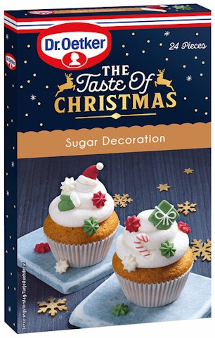 Dr.Oetker The Taste Of Christmas Sugar Decoration -koristekuviot 11g  24 kpl