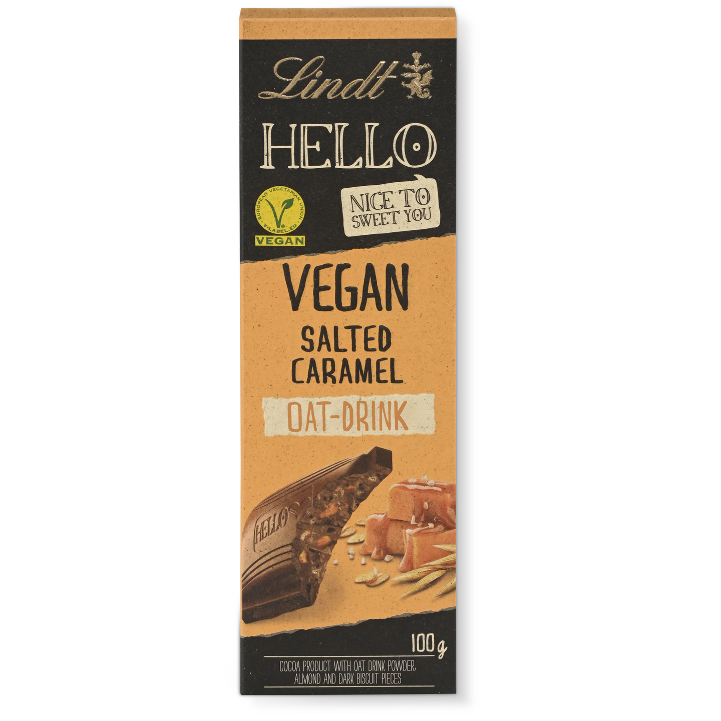 Lindt HELLO Vegan Salted Caramel vegaaninen kaakaolevy 100g