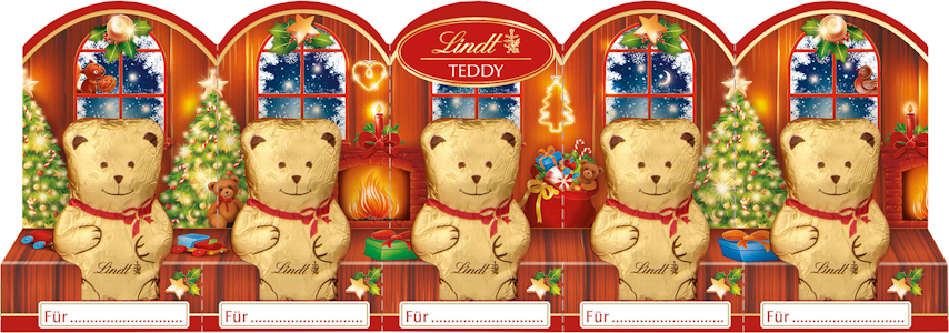 Lindt Mini TEDDY maitosuklaakuvio nalle 5x10g