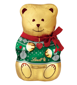 Lindt TEDDY Villapaita maitosuklaakuvio nalle 100g