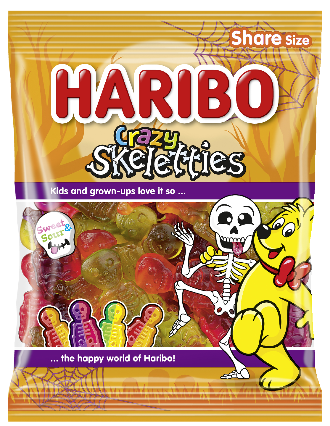 Haribo Crazy Skeletties makeispussi 160g