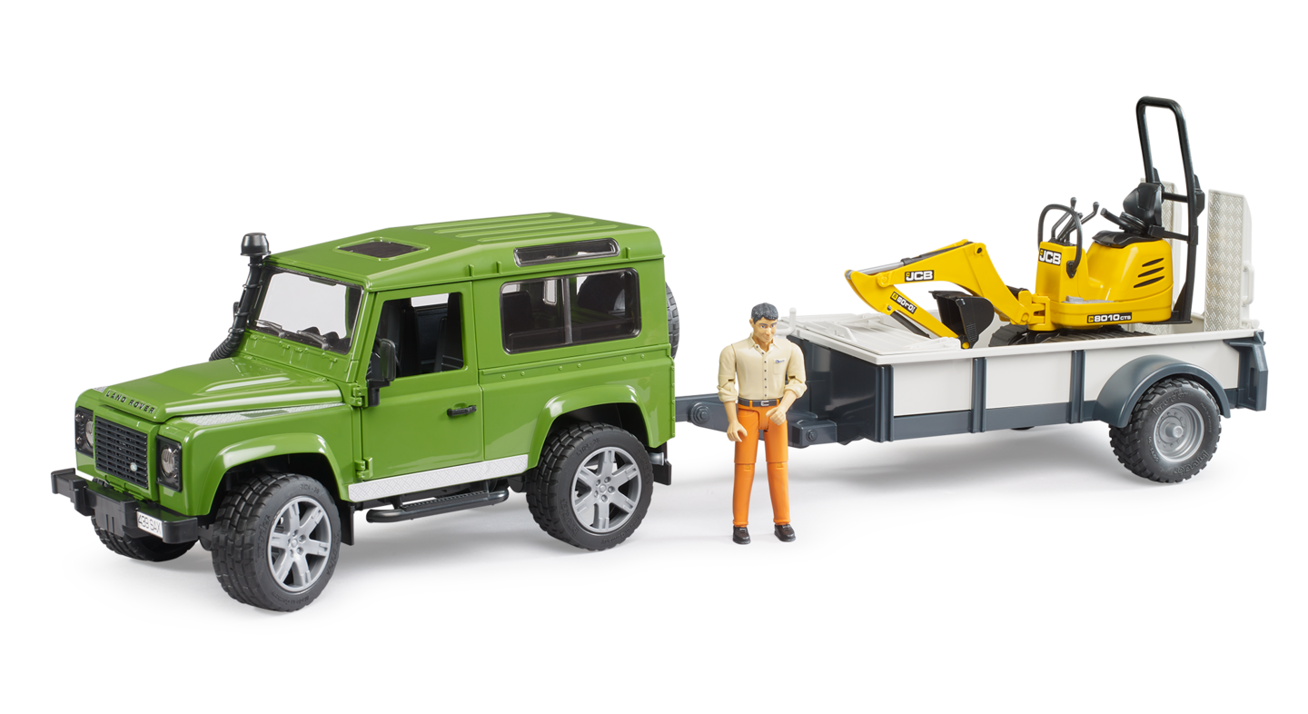 Bruder Land Rover Defender ja kaivu lelu