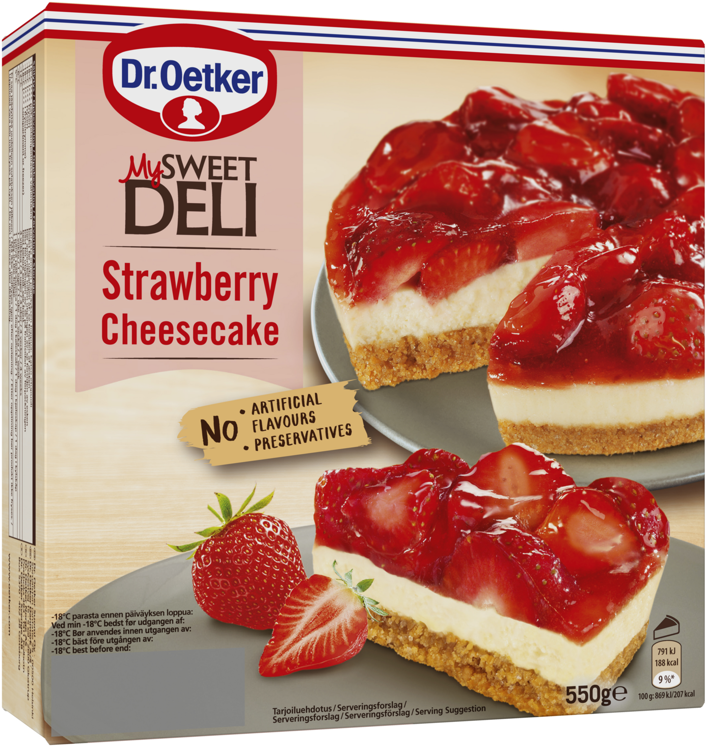 Dr. Oetker My Sweet Deli 550g Cheesecake Strawberry pakastekakku