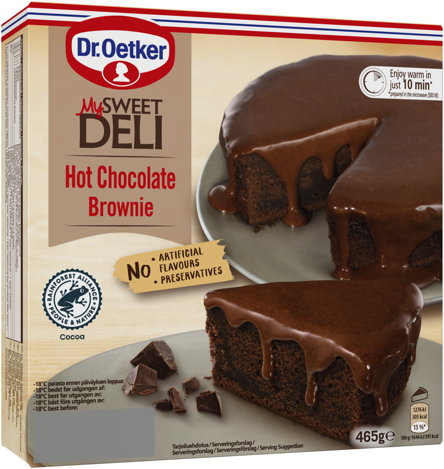 Dr. Oetker My Sweet Deli Hot Chocolate Brownie pakastekakku 465 g KRuoka