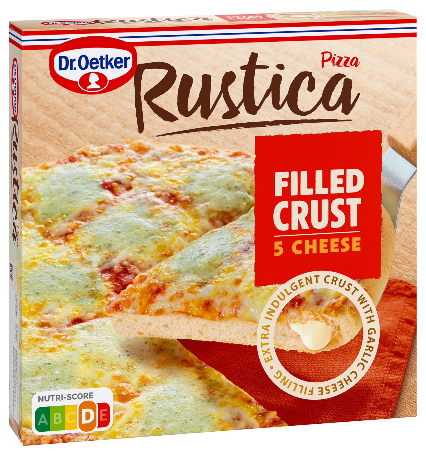Dr. Oetker Rustica Filled Crust 5 Cheese pizza 505g pakaste