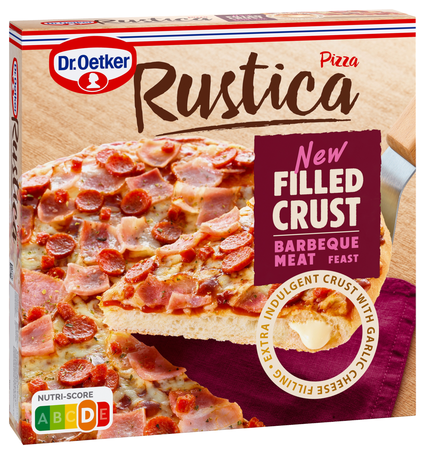 Dr. Oetker Rustica Filled Crust BBQ Meat pizza 495g pakaste