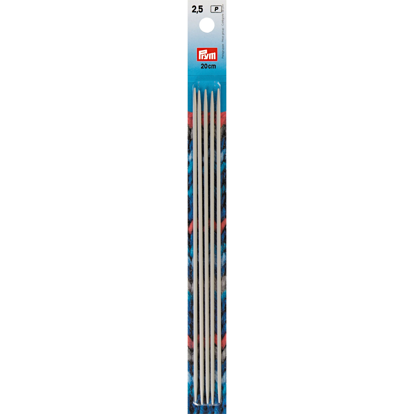 Prym sukkapuikko 20cm alu harmaa 2,5