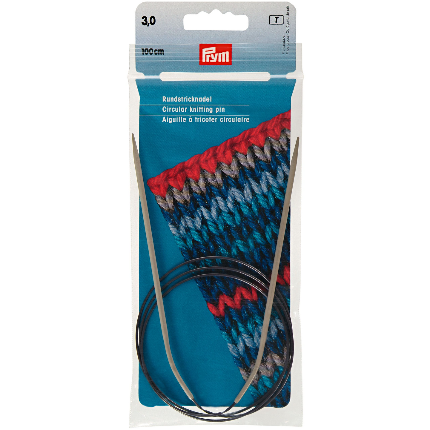 Prym pyöröpuikko 100cm alu harmaa 3,0