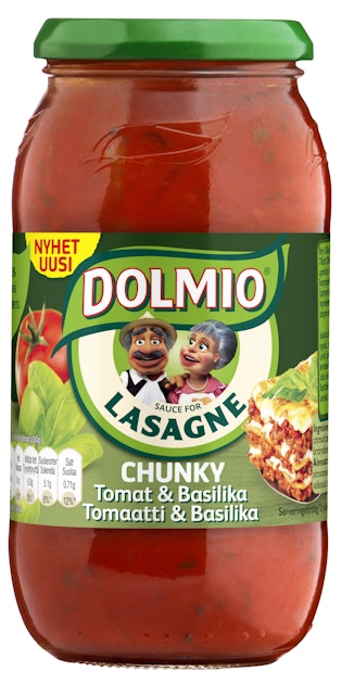 Dolmio lasagne chunky tomaatti & basilika 500g | K-Ruoka Verkkokauppa