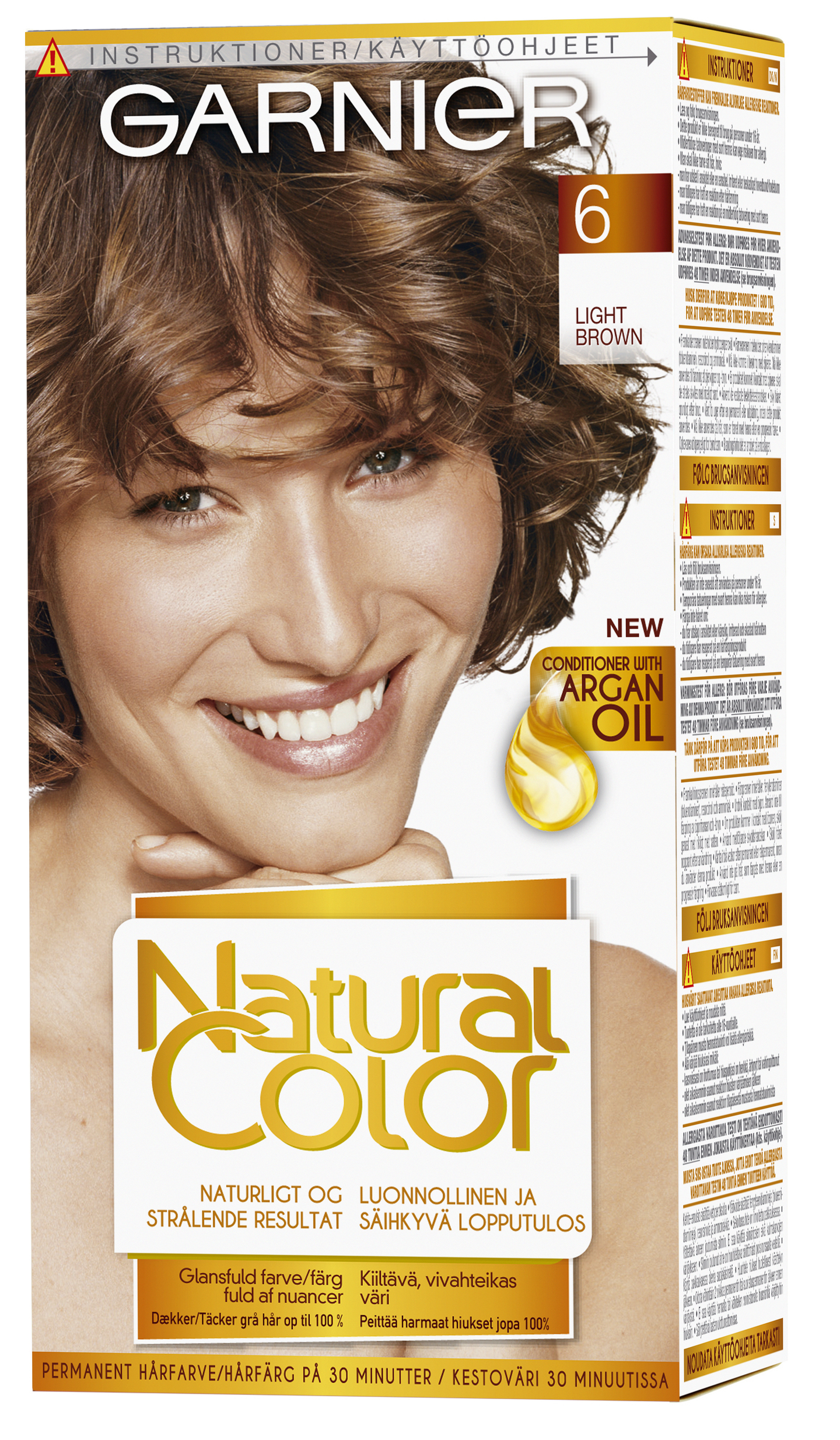 Garnier Natural Color kestoväri 6.0 Light Brown vaaleanruskea