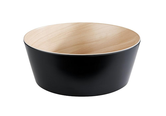 APS Frida kulho Ø 26,5 cm, korkeus 10,5 cm, 3,4 l musta/puu melamiini
