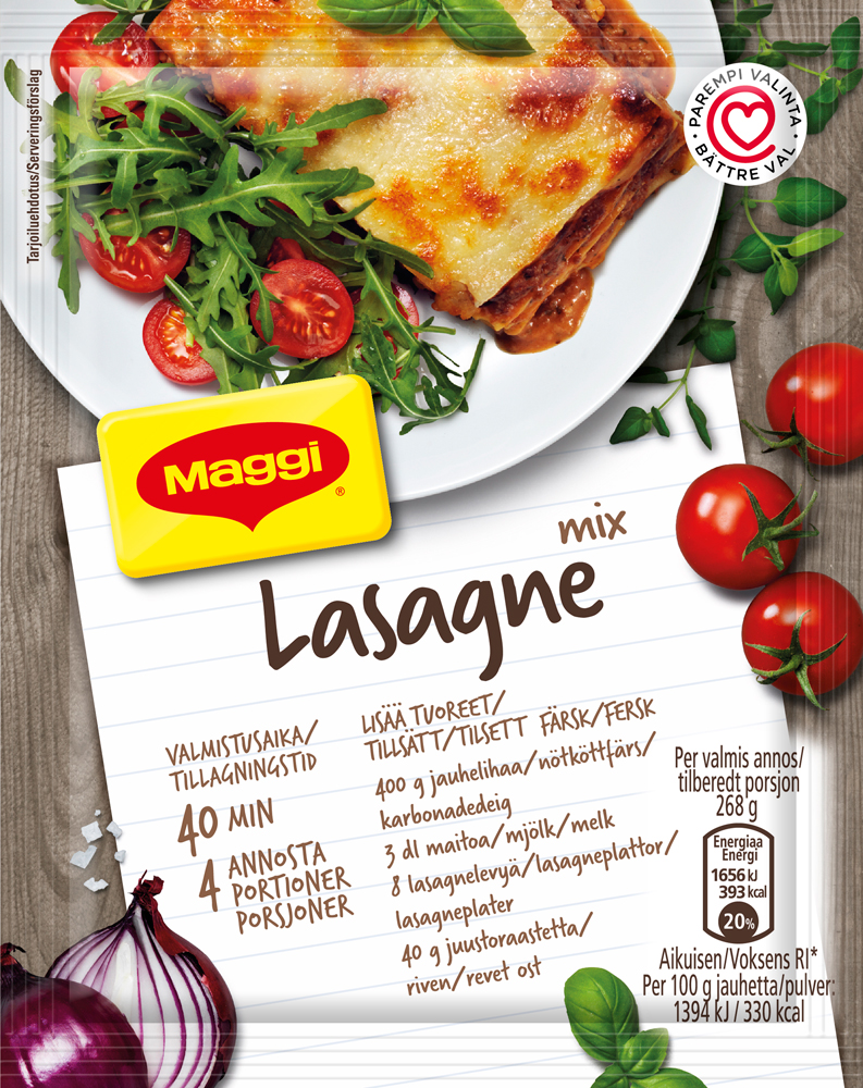 Maggi Mix Lasagne -ainekset 97g | K-Ruoka Verkkokauppa