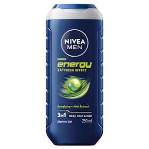 NIVEA MEN 250ml Energy Shower Gel -suihkugeeli