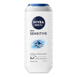 NIVEA MEN 250ml Sensitive Shower Gel -suihkugeeli