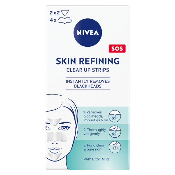 NIVEA Daily Essentials Refining Clear-up Strips puhdistuslaput 6kpl kasvojen T-alueelle